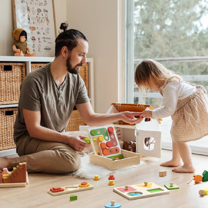Tiny Land® Montessori Complete Baby Set for infants 0-24 months, showcasing safe and engaging playtime essentials.