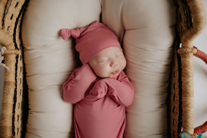 Rose Knotted Newborn Baby Gown
