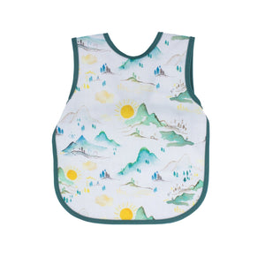 Mountain Mist Bapron for babies, angle 3 view showcasing its stylish design and practical features.