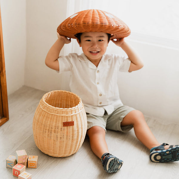 Mushroom Rattan Basket