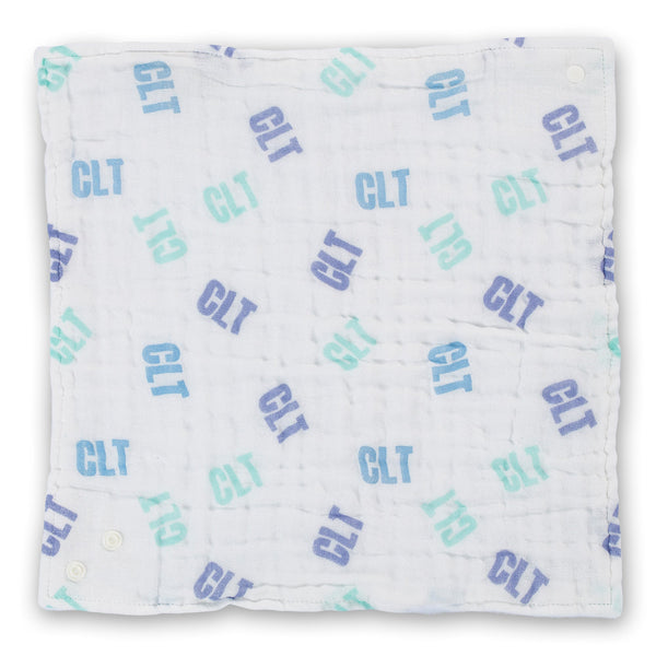 CLT  - Charlotte, NC Muslin Cotton Bib - MOOGCO Baby