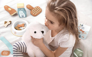 "My Little Dog role play toy for babies, angle 3 view showcasing its cute design and interactive features."