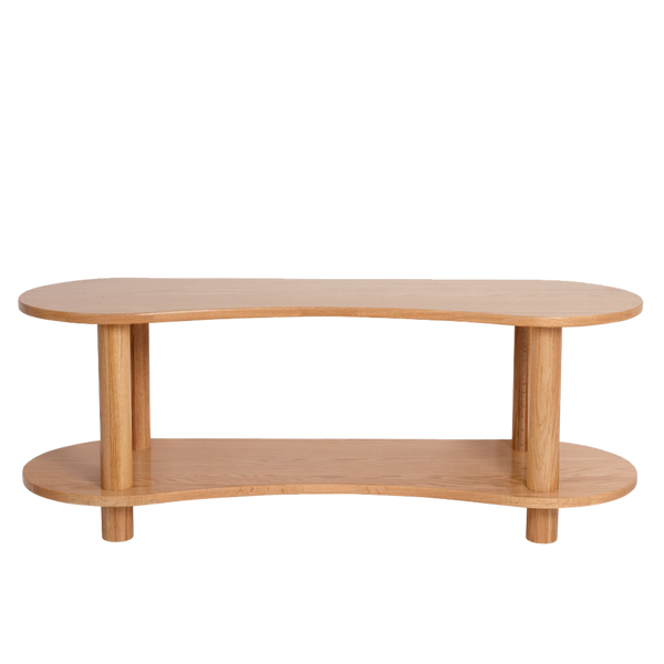 Leni Shelf Low – European Oak Two-Tier Storage for Early Childhood Spaces