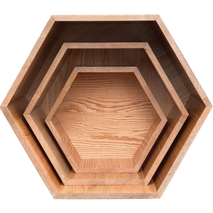 Hexagon Nesting Tables (Set of 3) | Solid European Oak