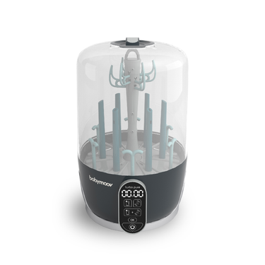 Turbo Pure 3-in-1 Bottle Sterilizer, Dryer & Storage for safe, clean baby bottles.