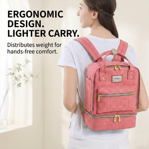 Double Layer Breast Milk Cooler Bag & Nursing Backpack