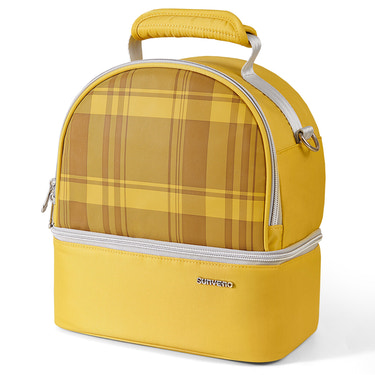 Insulated double deck cooler bag for babies, perfect for on-the-go food storage and keeping meals fresh.