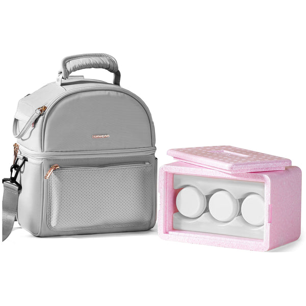 Breastmilk Cooler Bag with Detachable Insulation Box Set