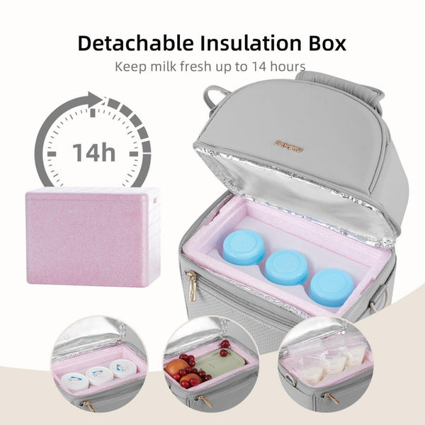 Breastmilk Cooler Bag with Detachable Insulation Box Set