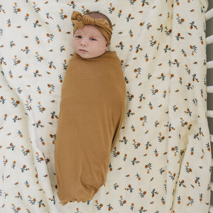 Mustard Bamboo Stretch Swaddle