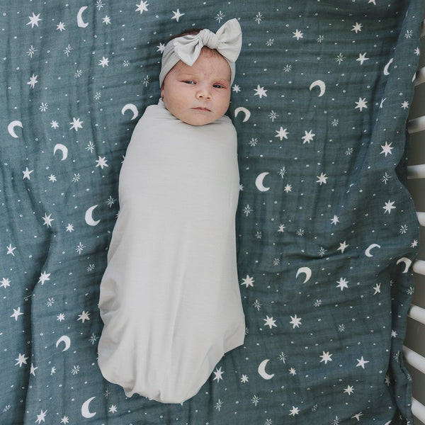 Stone Bamboo Stretch Swaddle