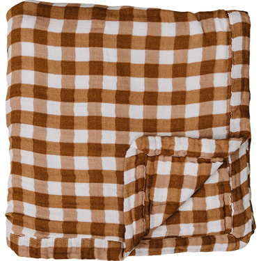 Gingham Muslin Quilt - MOOGCO Baby