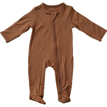 Rust Bamboo Footed Zipper - MOOGCO Baby