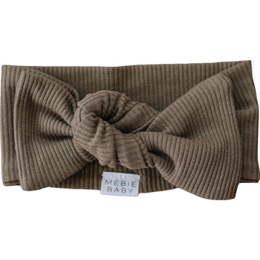 Cocoa Organic Cotton Ribbed Head Wrap - MOOGCO Baby
