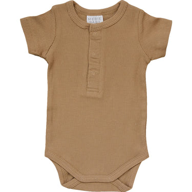 Cafe Organic Cotton Ribbed Snap Bodysuit - MOOGCO Baby