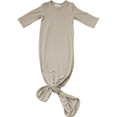 Oatmeal Bamboo Knot Gown - MOOGCO Baby