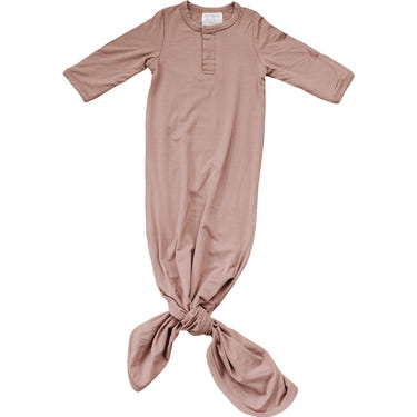 Dusty Rose Bamboo Knot Gown - MOOGCO Baby