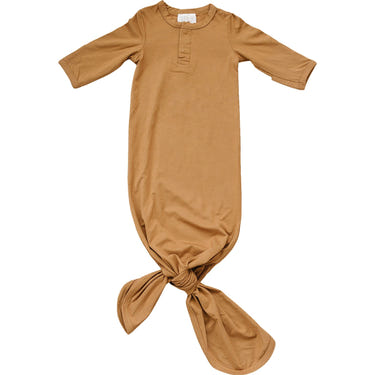 Mustard Bamboo Knot Gown - MOOGCO Baby
