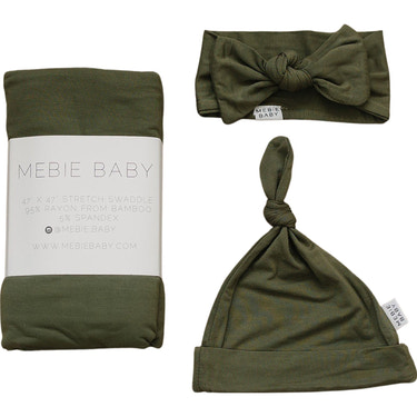 Olive Bamboo Hat OR Head Wrap Set - MOOGCO Baby