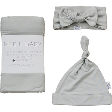 Stone Bamboo Hat OR Head Wrap Set - MOOGCO Baby