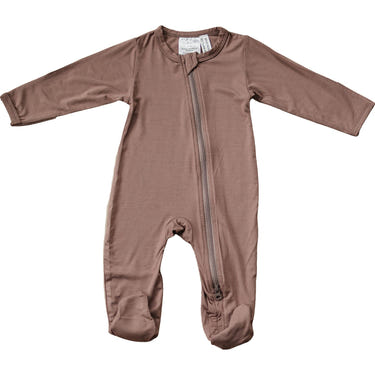 Plum Bamboo Footed Zipper - MOOGCO Baby