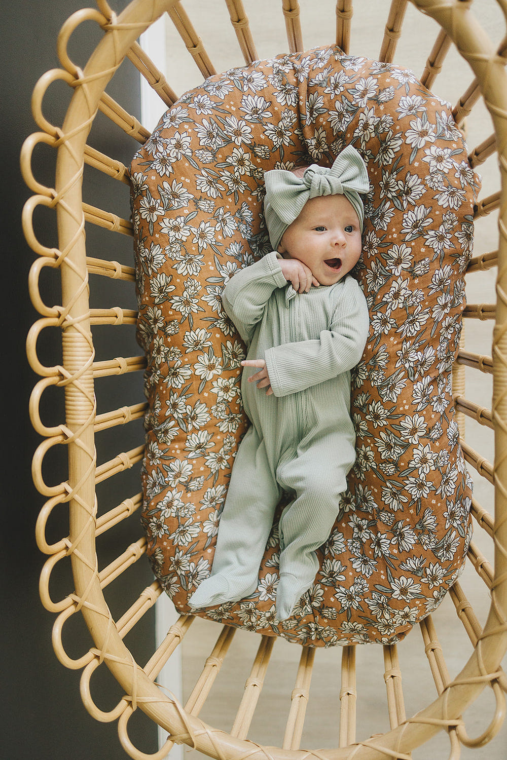 Sage Organic Cotton Ribbed Zipper - MOOGCO Baby