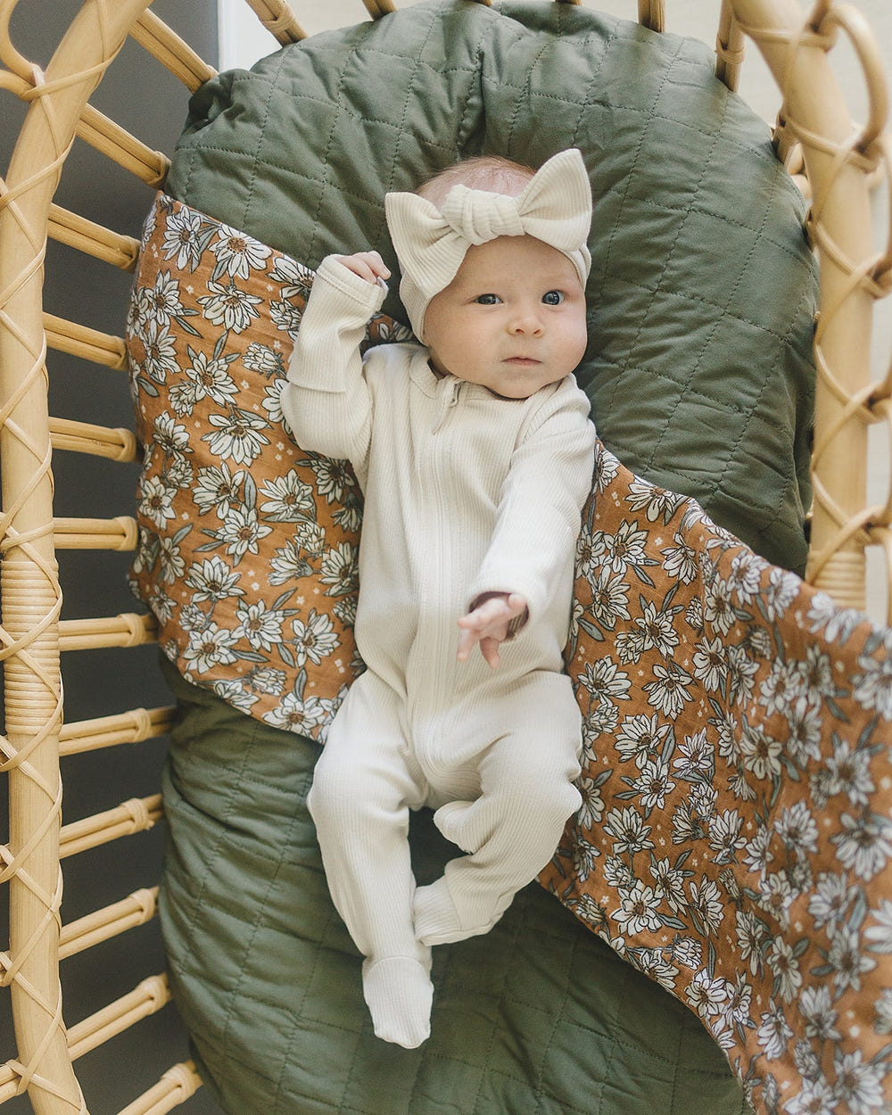 Olive Bamboo Quilt - MOOGCO Baby