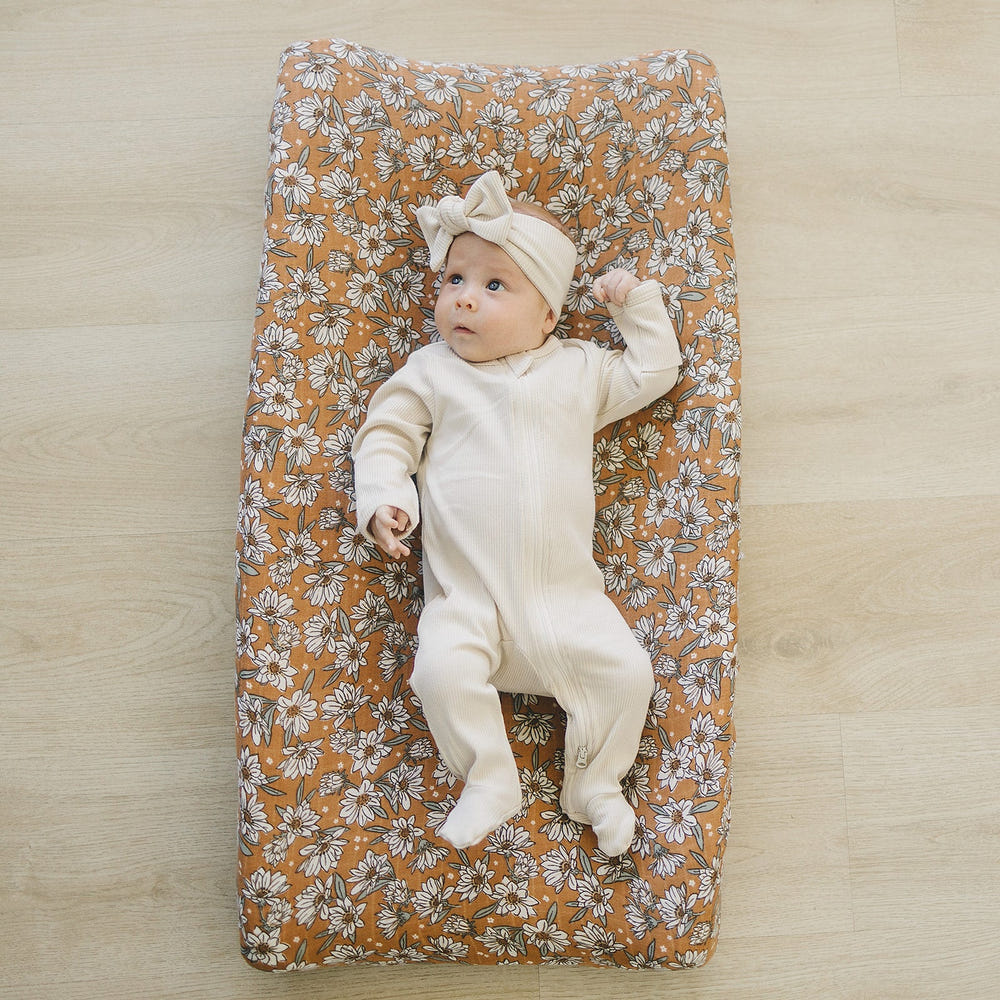 Magnolia Muslin Changing Pad Cover - MOOGCO Baby
