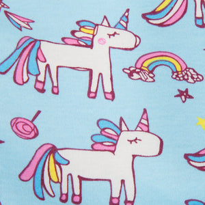 Niko Easy Wash Children's Car Seat Cover in 100% Cotton, Blue with Unicorn Print