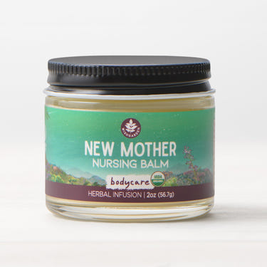 New Mother Nursing Balm - soothing nipple cream for breastfeeding mothers, promoting comfort and relief.