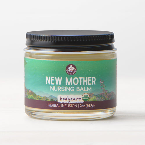 New Mother Nursing Balm - soothing nipple cream for breastfeeding mothers, promoting comfort and relief.
