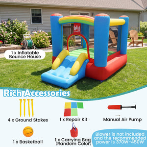 Rainbow Castle Inflatable Bounce House 370W Blower Included