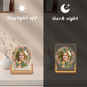 Her Face in Lights — Upload your Photo — USB Night Light