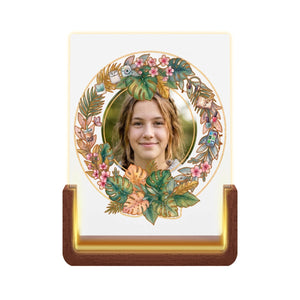 Her Face in Lights — Upload your Photo — USB Night Light