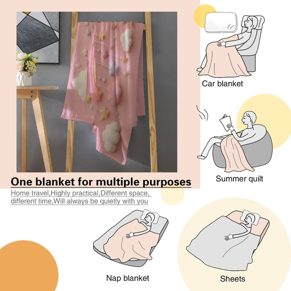 Pink Unicorn Baby Milestone Blanket | Monthly Photo Prop for Newborns & Babies