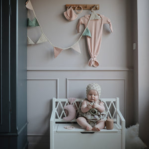 Soft Moon Lovey Blanket for babies, perfect for comfort and cuddles, shown at an angle.