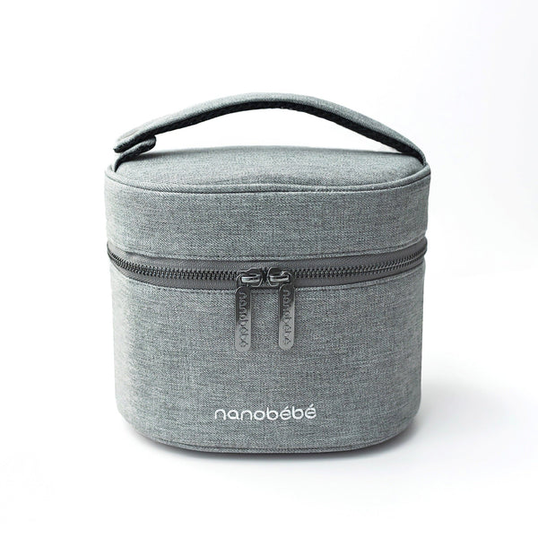 Nanobébé Insulated Baby Bottle Travel Bag Compact or Deluxe Gray