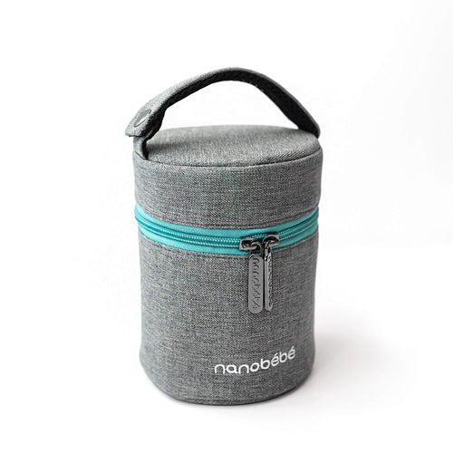 Nanobébé Insulated Baby Bottle Travel Bag Compact or Deluxe Gray
