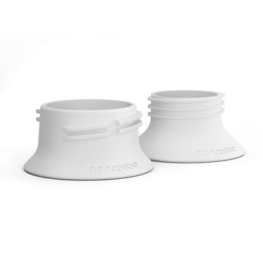 Breast pump adapters for efficient pumping, essential spare parts for nursing mothers.