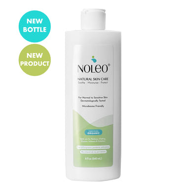 NOLEO Natural Skin Care Deep Moisturizer for Sensitive Skin - 8oz, ideal for baby care in diaper bags.