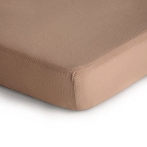 Mushie Extra Soft Muslin Crib Sheet 100% Cotton Pre-washed