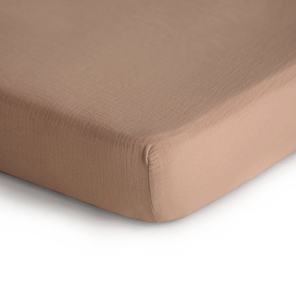 Mushie Extra Soft Muslin Crib Sheet 100% Cotton Pre-washed