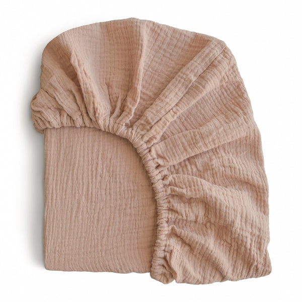 Mushie Extra Soft Muslin Crib Sheet 100% Cotton Pre-washed