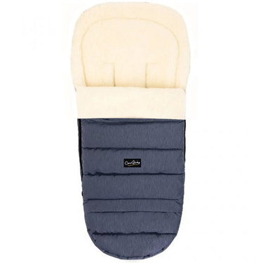 Navy Arctic Organic Wool Adjustable Footmuff
