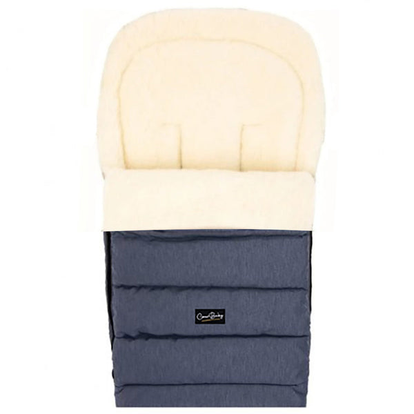 Navy Arctic Organic Wool Adjustable Footmuff