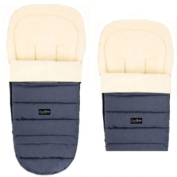 Navy Arctic Organic Wool Adjustable Footmuff