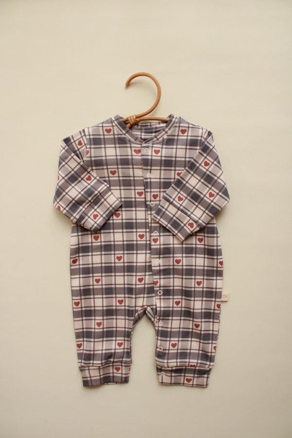Heart Plaid Onesie