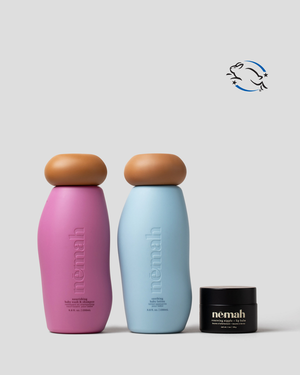 Nēmah New Mom Set Bath-Time Duo and Nipple Balm