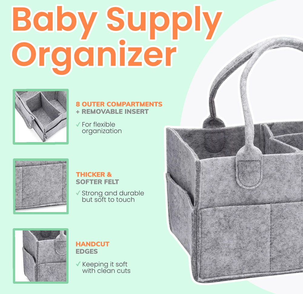 Baby supply organizer for efficient storage solutions, keeping essentials tidy and accessible.