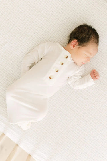 Baby Gowns, Newborn Gowns, Preemie Baby Clothes - White - MOOGCO Baby